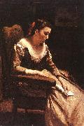  Jean Baptiste Camille  Corot The Letter_3 oil painting reproduction